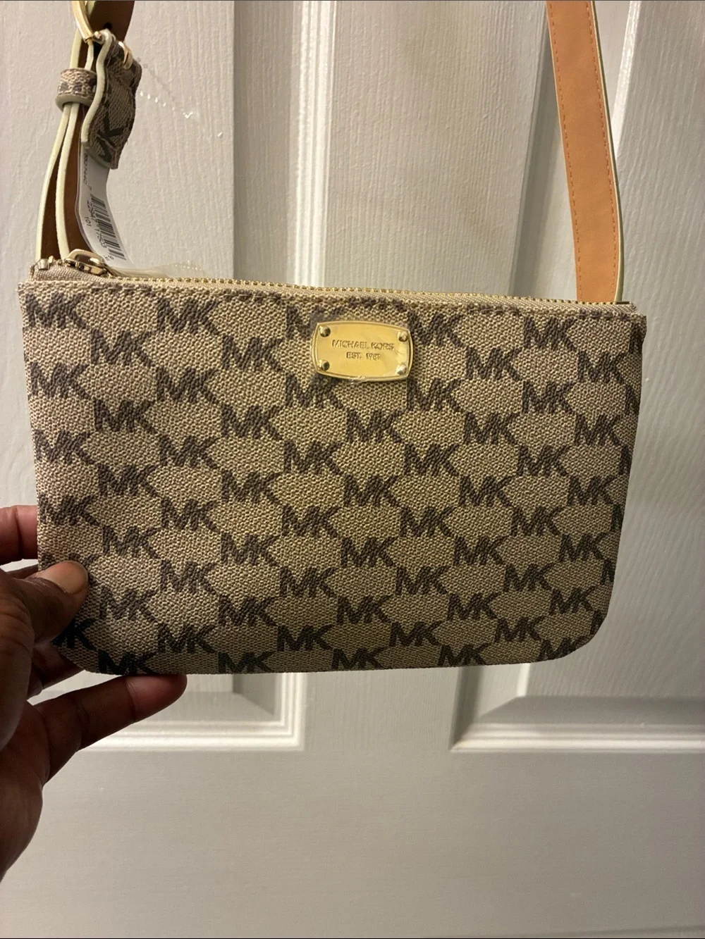 Michael Kors Beige Signature Canvas Crossbody belt bag-NWT